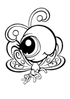 A coloring page of littlest pet shop